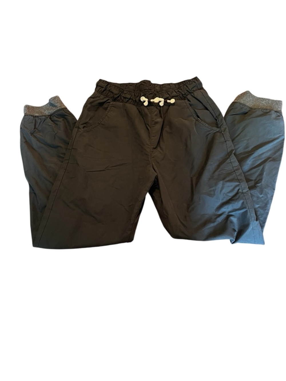 Cat and Jack Boys Cargo Pants Grey Size 12 Drawstring Elastic Waist NWOT